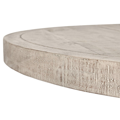 Rosemount Whitewash Round Dining Table - Ornate Home