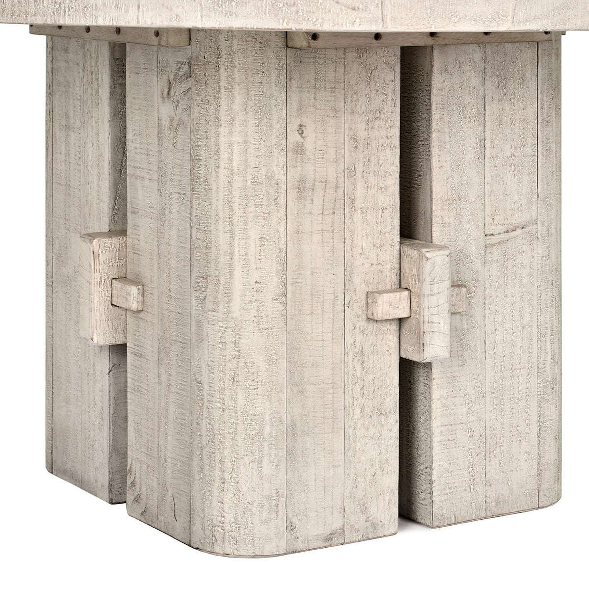 Rosemount Whitewash Round Dining Table - Ornate Home