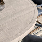 Rosemount Whitewash Round Dining Table - Ornate Home