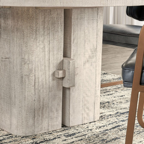 Rosemount Whitewash Round Dining Table - Ornate Home