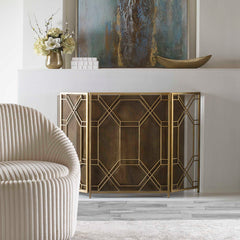 Rosen Gold Fireplace Screen - Ornate Home