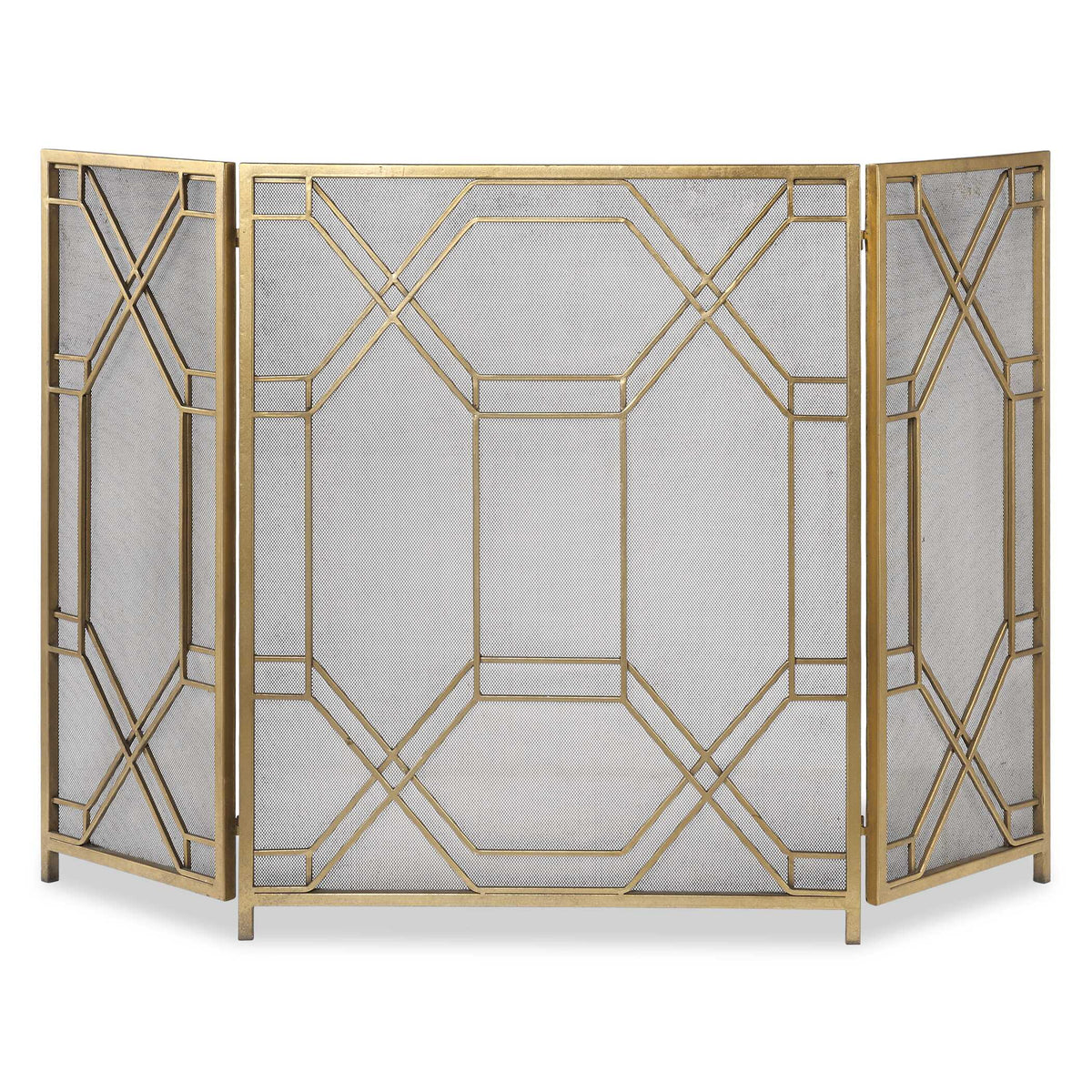Rosen Gold Fireplace Screen - Ornate Home