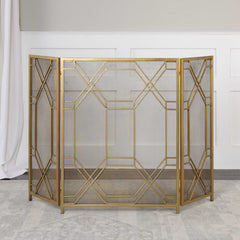 Rosen Gold Fireplace Screen - Ornate Home