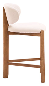 Rosetta Beige & Walnut Counter Stool (Set of 2) - Ornate Home