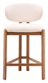 Rosetta Beige & Walnut Counter Stool (Set of 2) - Ornate Home
