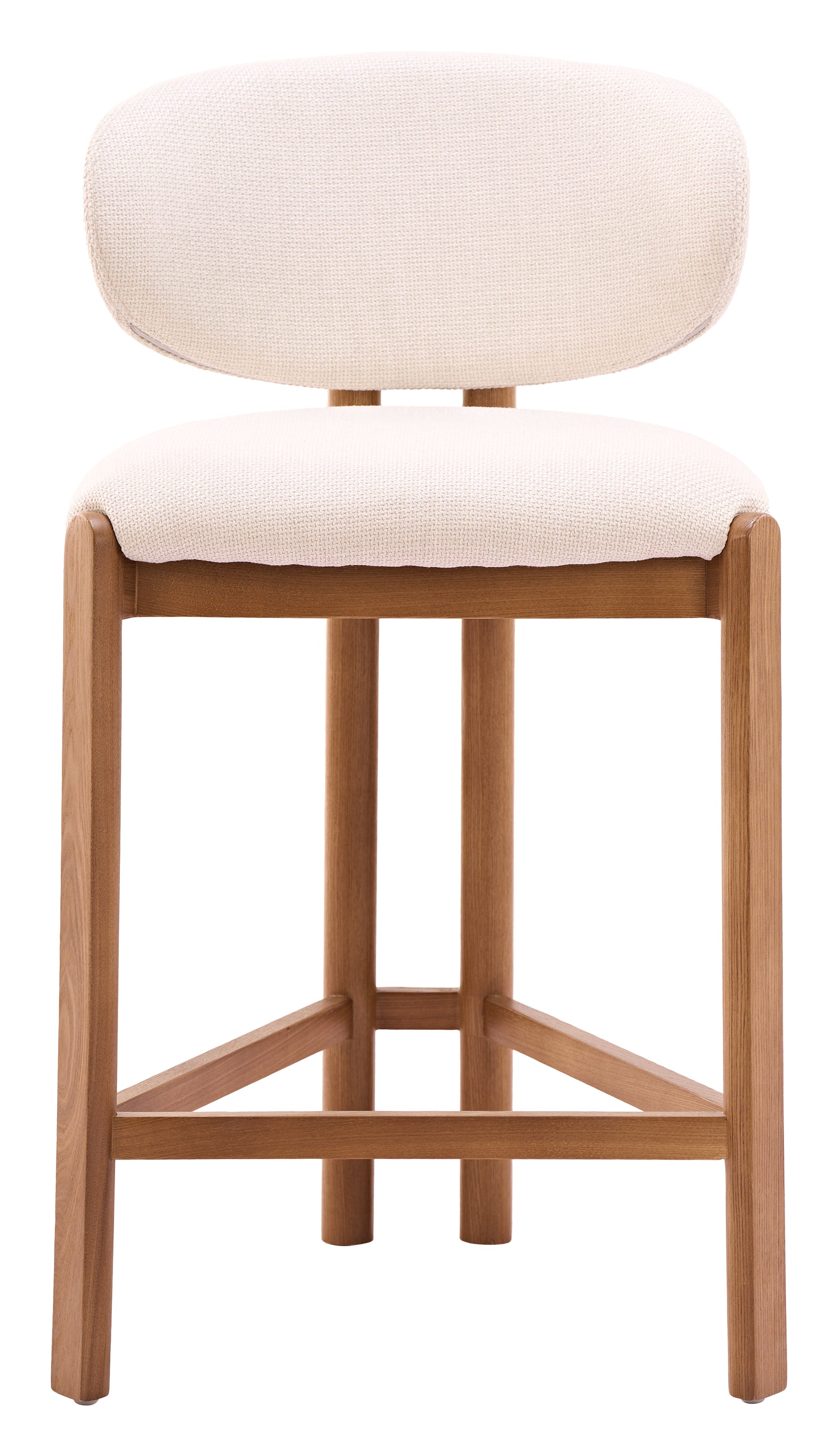 Rosetta Beige & Walnut Counter Stool (Set of 2) - Ornate Home