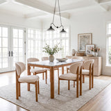 Rosetta Beige & Walnut Dining Chair (Set of 2)