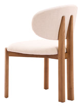 Rosetta Beige & Walnut Dining Chair (Set of 2)