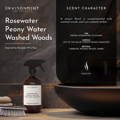 Rosewater | Peony Water | Washed Woods Surface Cleaner (Inspired by Issey Miyake L'Eau d'Issey®) - Ornate Home
