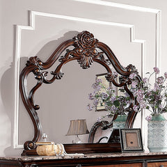 Rosewood Antique Dark Oak Mirror - Ornate Home