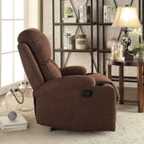 Rosia Chocolate Velvet Recliner (Motion) - Ornate Home