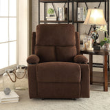 Rosia Chocolate Velvet Recliner (Motion) - Ornate Home