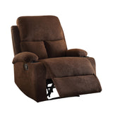 Rosia Chocolate Velvet Recliner (Motion) - Ornate Home