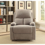 Rosia Gray Velvet Recliner (Motion) - Ornate Home