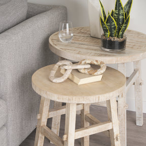 Rosie Blonde Small Wood End Table - Ornate Home