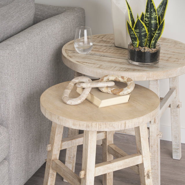 Rosie Blonde Small Wood End Table - Ornate Home