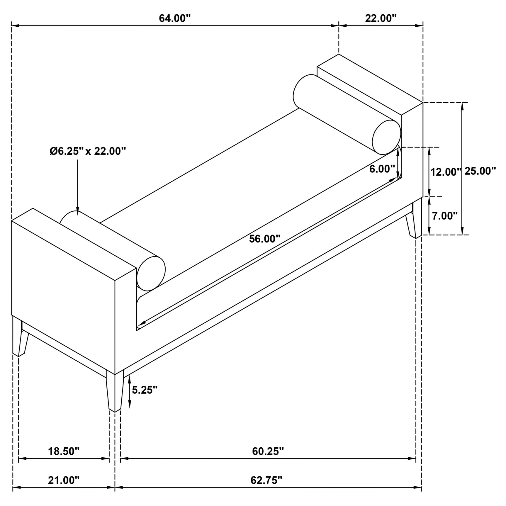 Rosie Vanilla Accent Bench - Ornate Home