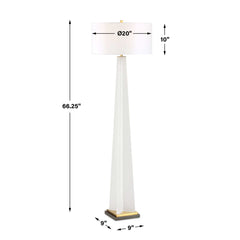 Rosin White Floor Lamp - Ornate Home
