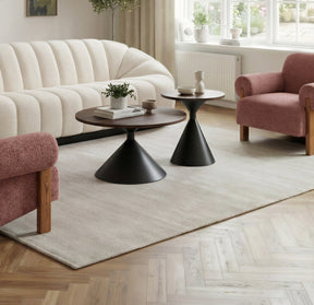 Rosk Walnut & Black Coffee Table Set (2-Piece) - Ornate Home