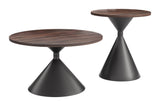 Rosk Walnut & Black Coffee Table Set (2-Piece) - Ornate Home