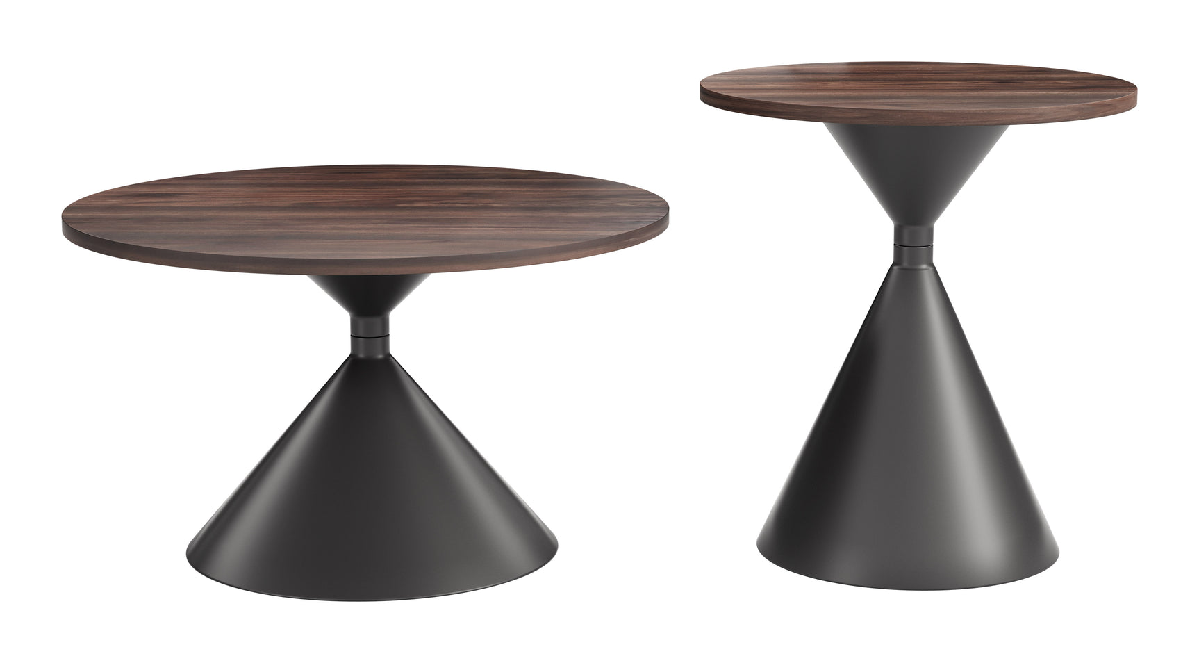 Rosk Walnut & Black Coffee Table Set (2-Piece) - Ornate Home