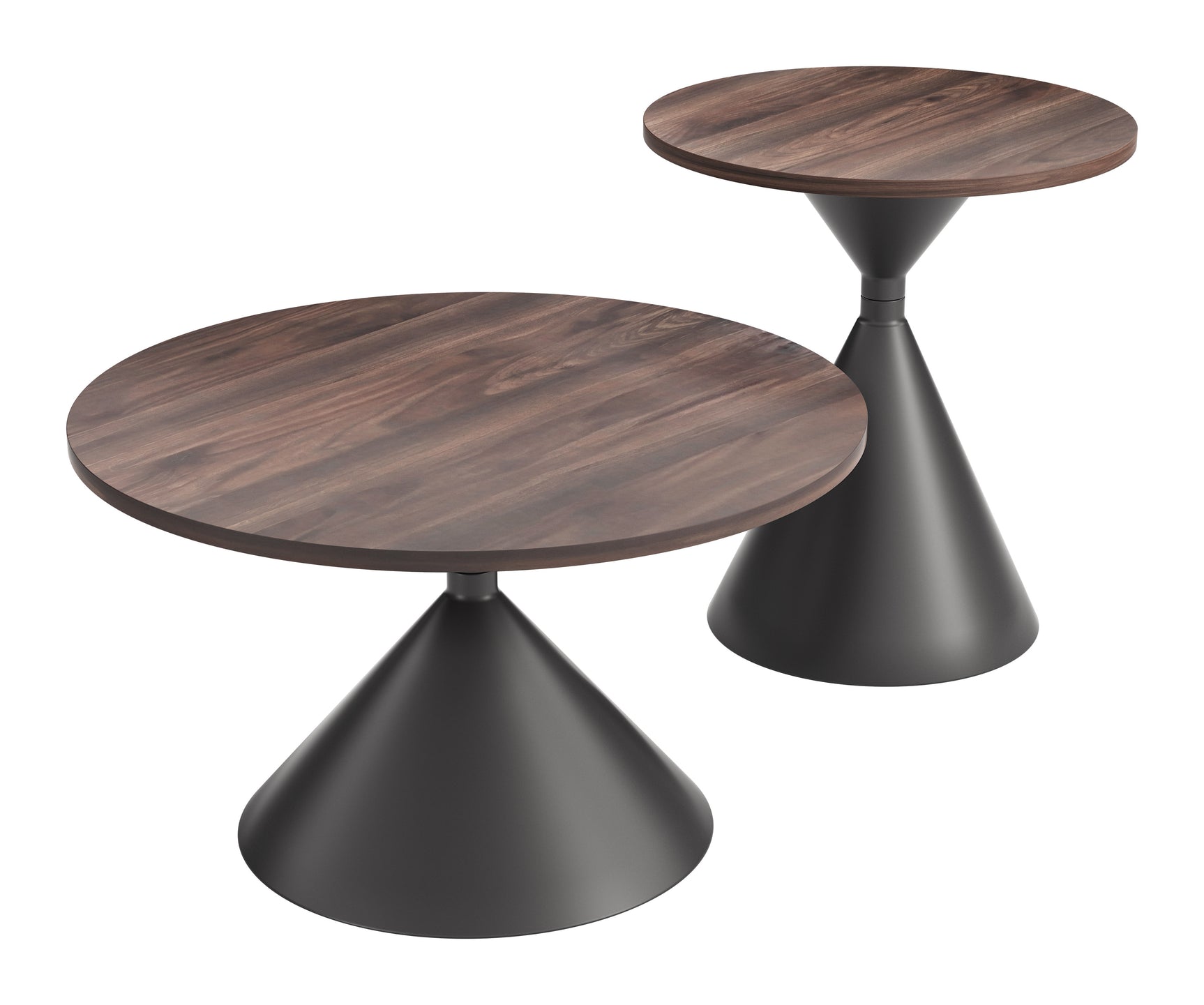 Rosk Walnut & Black Coffee Table Set (2-Piece) - Ornate Home