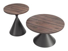 Rosk Walnut & Black Coffee Table Set (2-Piece) - Ornate Home