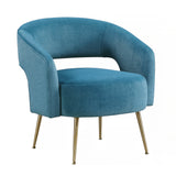 Roslyn Dark Teal Accent Chair - Ornate Home