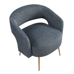 Roslyn Dark gray Accent Chair - Ornate Home