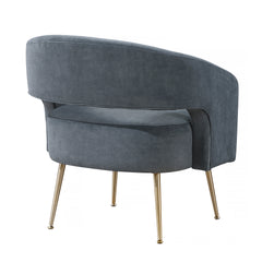 Roslyn Dark gray Accent Chair - Ornate Home