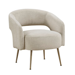 Roslyn Taupe Accent Chair - Ornate Home