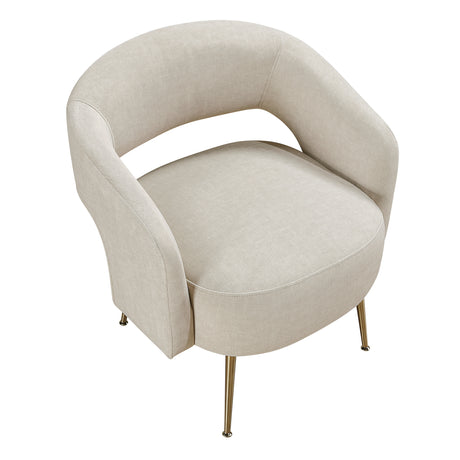 Roslyn Taupe Accent Chair - Ornate Home