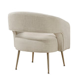 Roslyn Taupe Accent Chair - Ornate Home