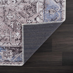 Rosman Blue&Beige - Promo Washable Area Rug - Clearance - Ornate Home