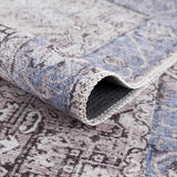 Rosman Blue&Beige - Promo Washable Area Rug - Clearance - Ornate Home