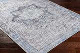 Rosman Blue&Beige Washable Area Rug - Clearance - Ornate Home