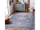 Rosman Blue Washable Area Rug - Clearance - Ornate Home