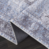 Rosman Blue Washable Area Rug - Clearance - Ornate Home