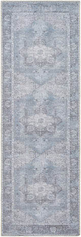 Rosman Blue Washable Area Rug - Clearance - Ornate Home