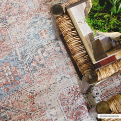 Rosman Distressed Washable Area Rug - Ornate Home