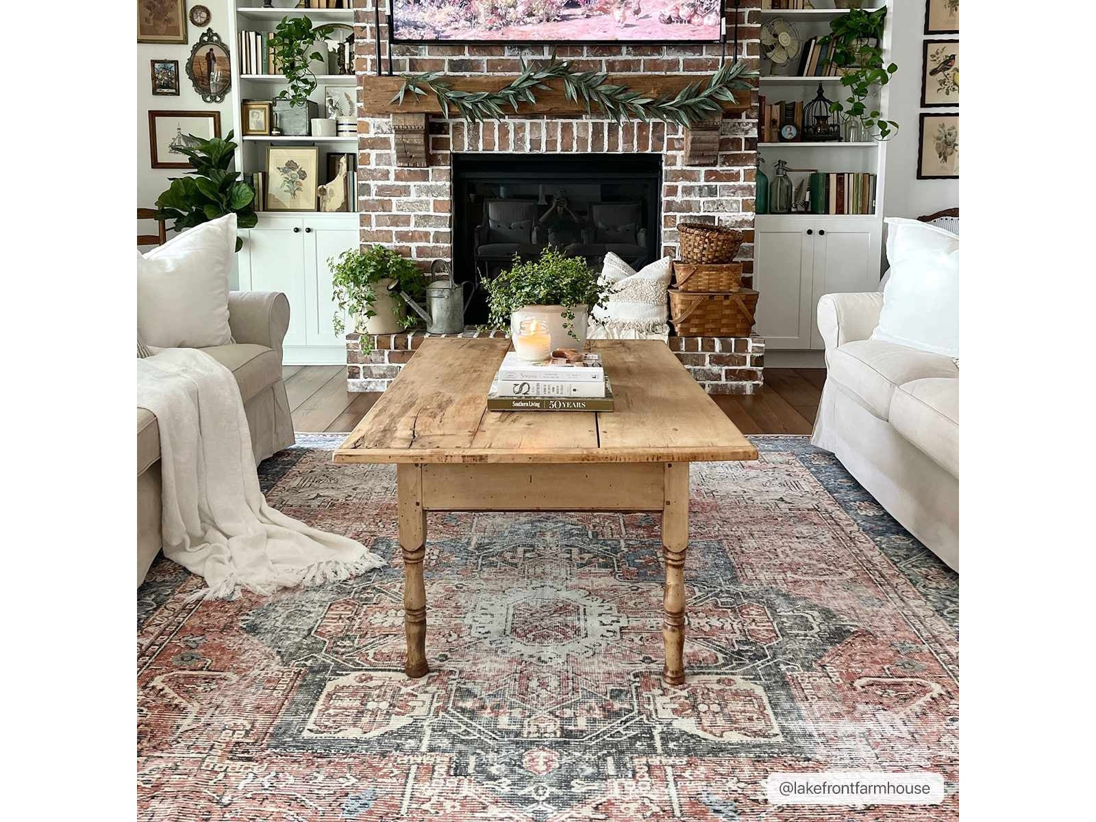 Rosman Distressed Washable Rug - Ornate Home