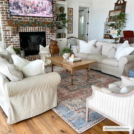 Rosman Distressed Washable Rug - Ornate Home