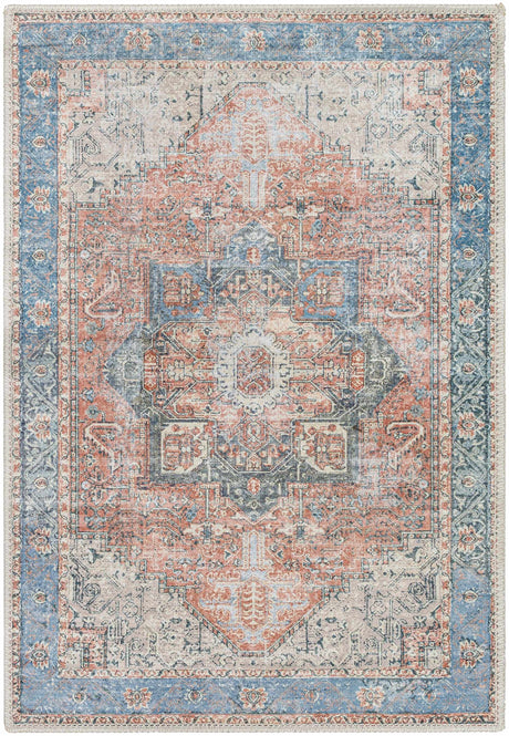 Rosman Distressed Washable Rug - Ornate Home