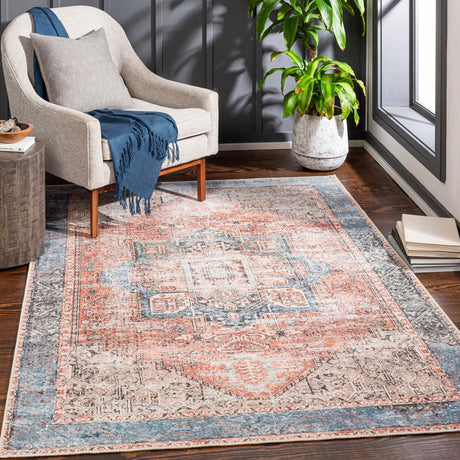 Rosman Distressed Washable Rug - Ornate Home