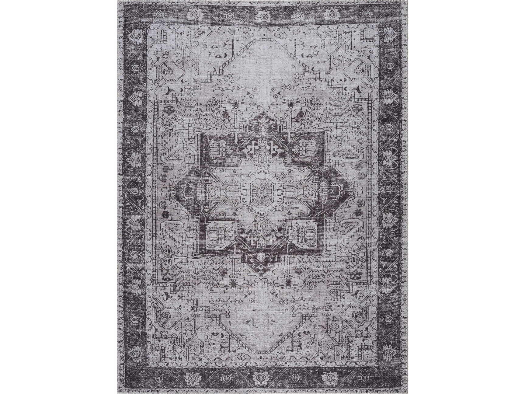 Rosman Gray Washable Rug - Clearance - Ornate Home