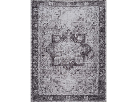 Rosman Gray Washable Rug - Clearance - Ornate Home