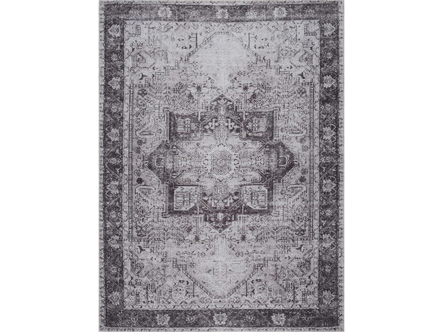 Rosman Gray Washable Rug - Clearance - Ornate Home