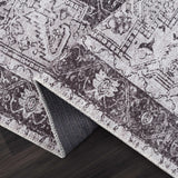 Rosman Gray Washable Rug - Clearance - Ornate Home