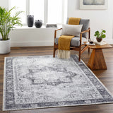 Rosman Gray Washable Rug - Clearance - Ornate Home