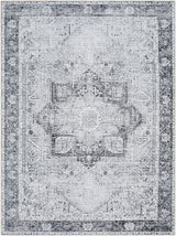 Rosman Gray Washable Rug - Clearance - Ornate Home